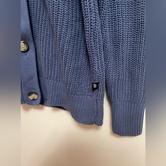 Gap - Women's Blue Soft Knit Button Front Cardigan Relaxed Fit - Size S - Picture 5 of 6